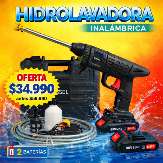 HIDROLAVADORA INALÁMBRICA INCLUYE 2 BATERIAS