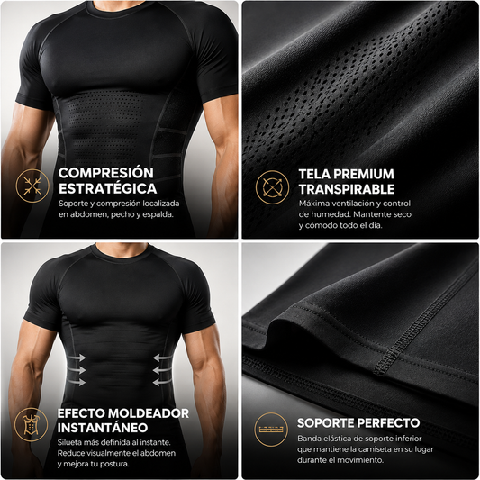 ⭐ Camiseta de Compresión para Hombre | Reduce el Abdomen al Instante Oferta 3x2 🔥