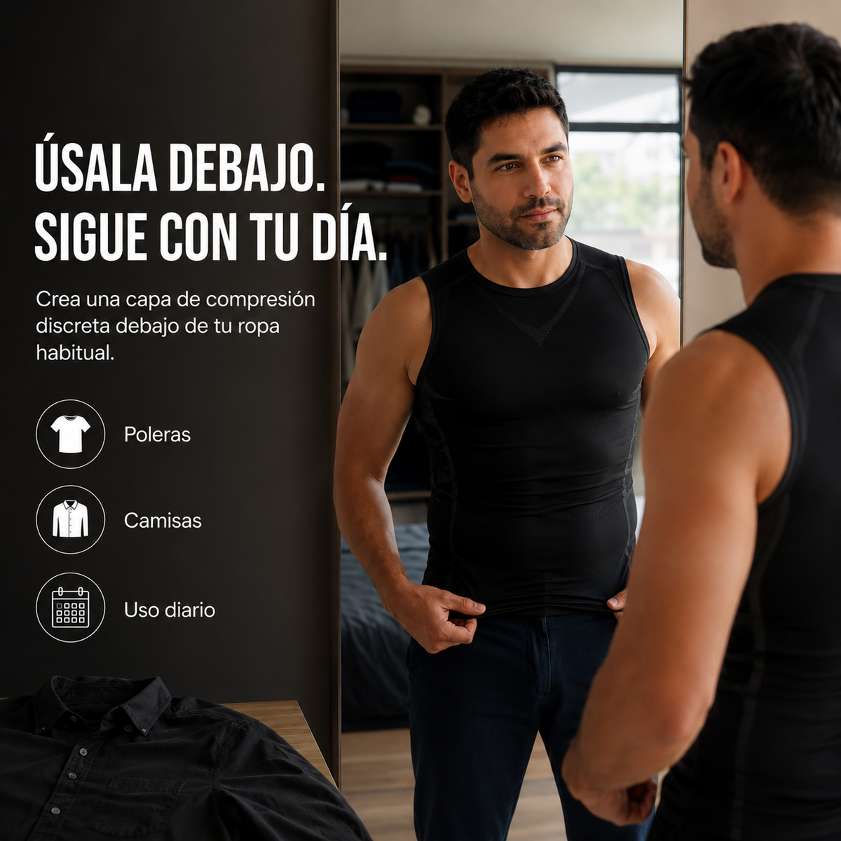 ⭐ Camiseta de Compresión para Hombre | Reduce el Abdomen al Instante Oferta 3x2 🔥